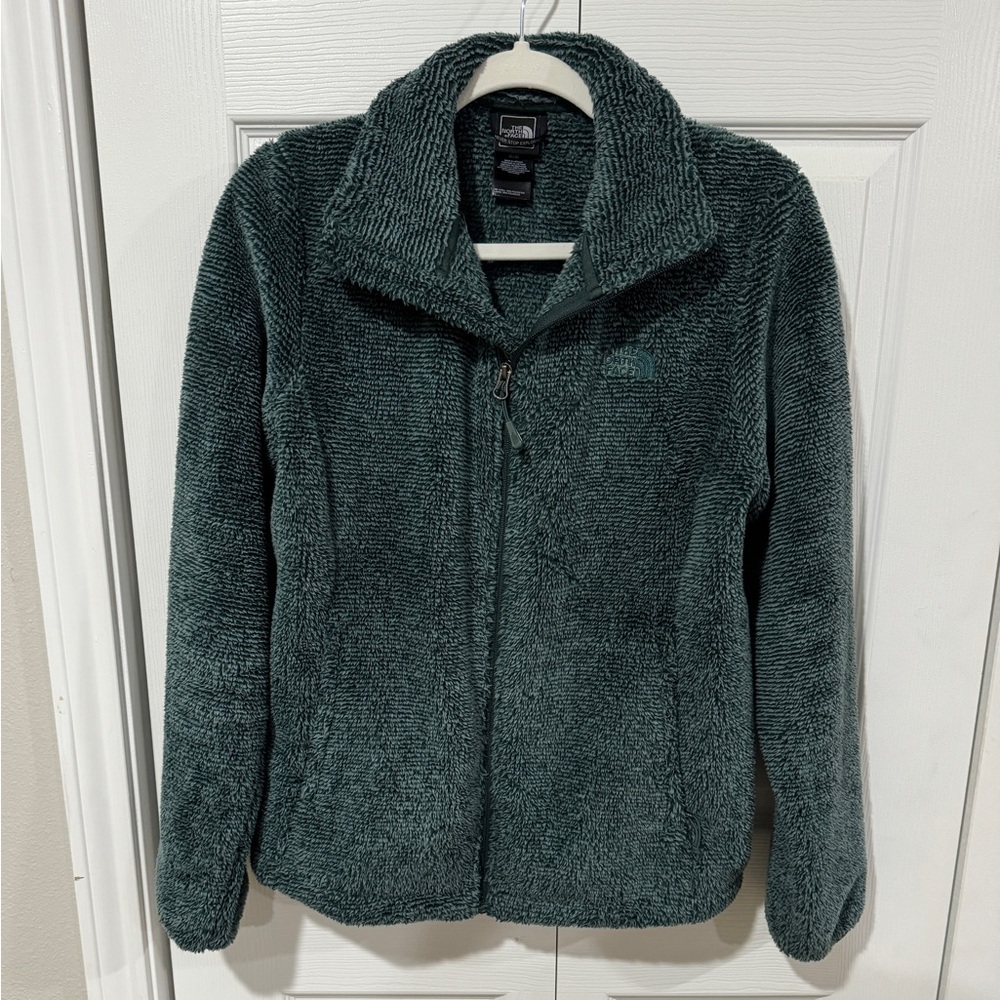 The North Face green soft fleece jacket